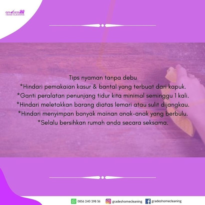 Cara membersihkan debu