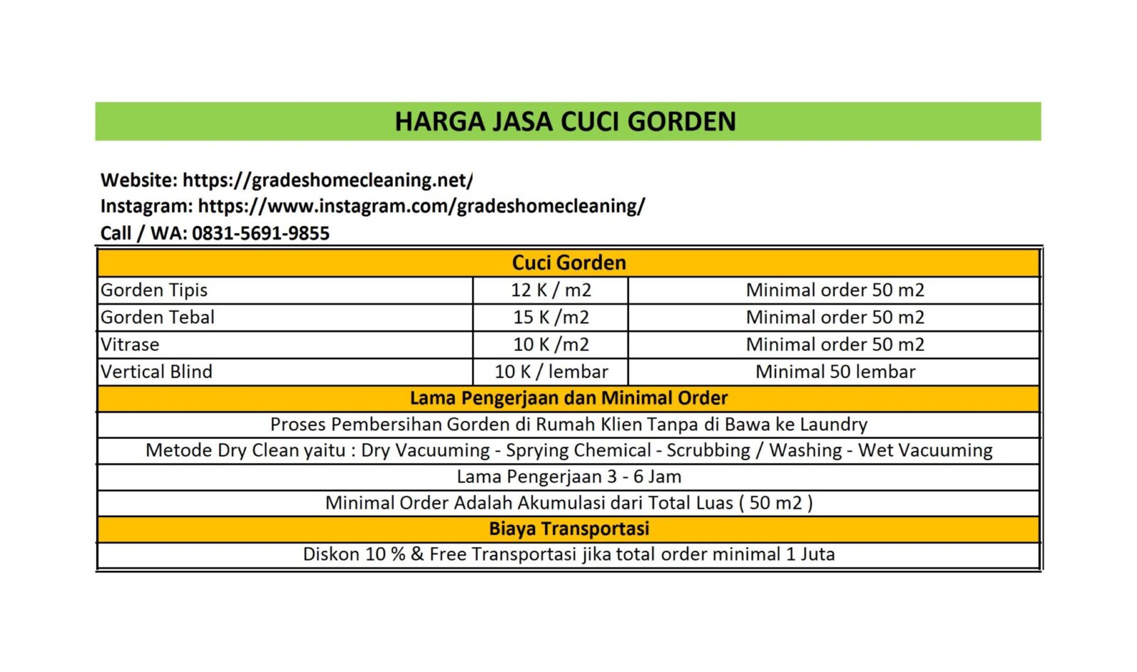 harga jasa cuci gorden di tangerang
