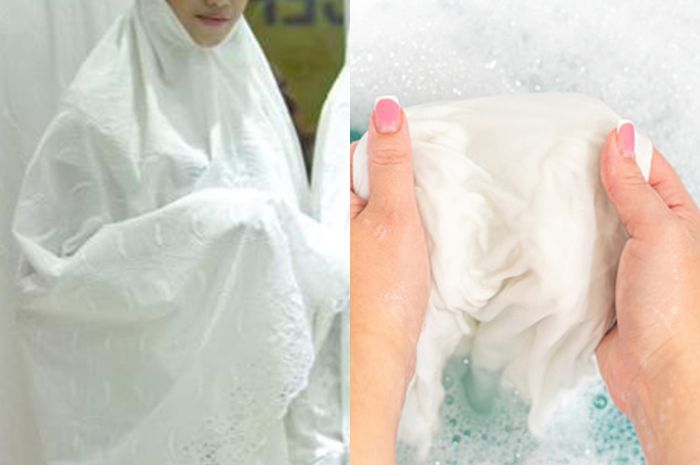 cara membersihkan bintik hitam di mukena