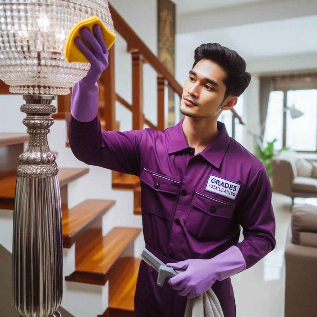 cuci lampu kristal malang 