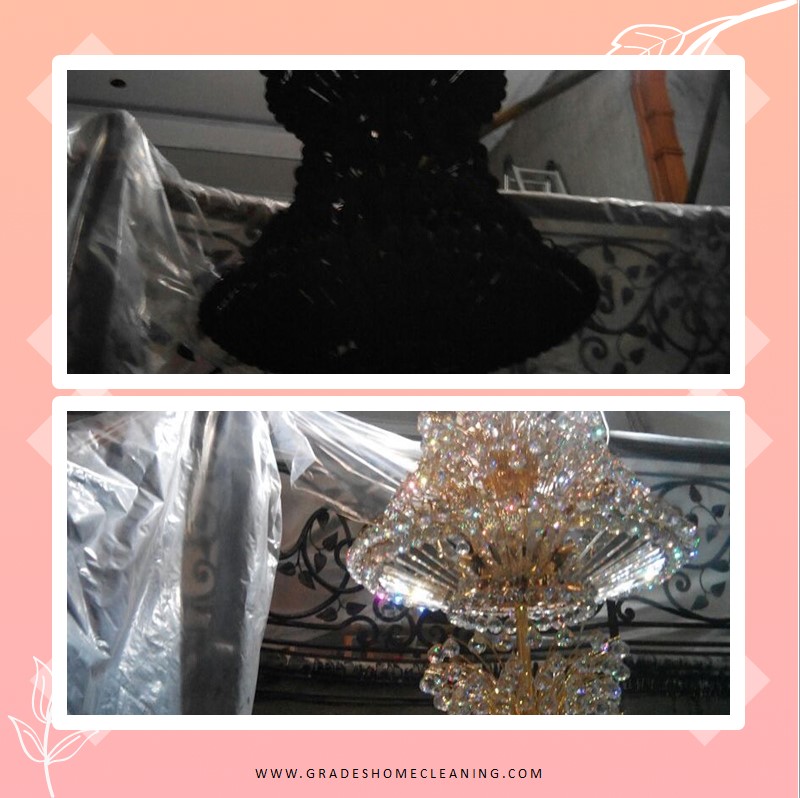 cuci lampu kristal Gresik