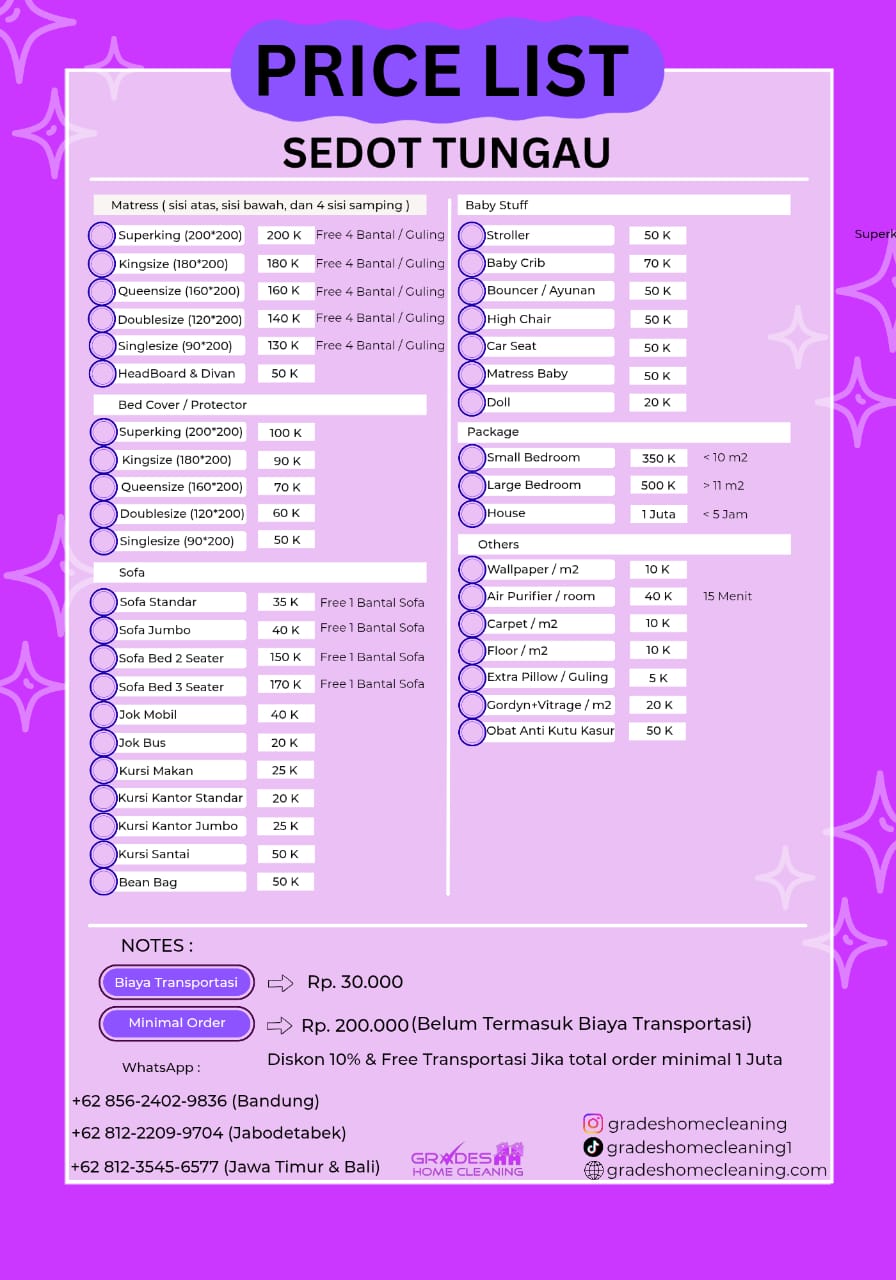 harga jasa sedot tungau